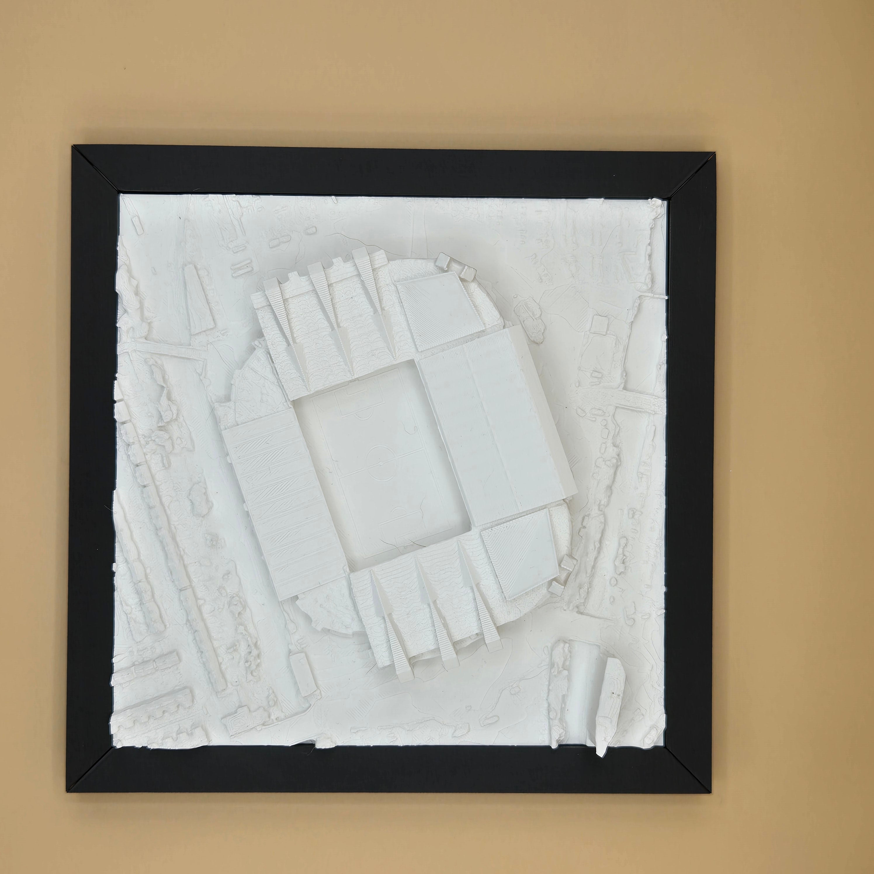 Manchester United Old Trafford 3D Stadium Map | Framed Stadium Wall Art